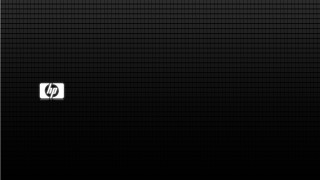 Black background white hp logo - the bottom right corner free wallpaper