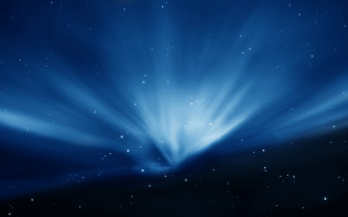 Blue background stars bright light - a bright light in the middle of it free wallpaper