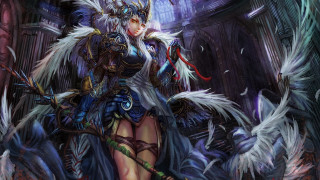 Woman sword wings fantasy demon - a fantasy setting free wallpaper