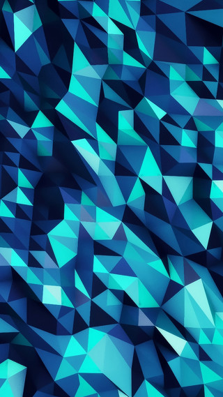 Blue abstract background small triangles - the middle free wallpaper
