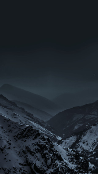 Mountain range dark sky moon - a mountain range free wallpaper