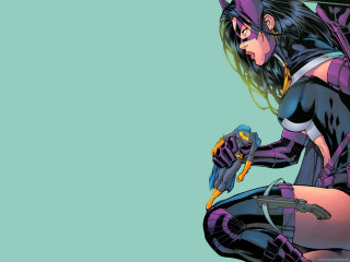 Woman purple outfit gun blue - alan davis free wallpaper