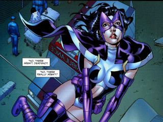 Comic strip woman cat suit - eileen aldridge free wallpaper