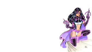 Woman purple outfit sitting ledge - a ledge free wallpaper