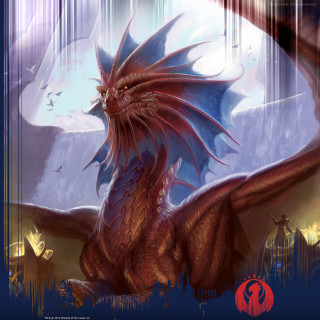 Red dragon blue wings rock - altermodern free wallpaper