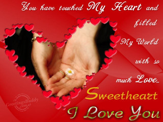 Heart shaped frame couple holding - my heart free wallpaper