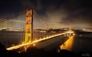 Night golden gate bridge san - golden free wallpaper