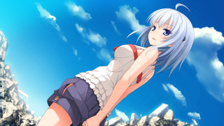 Girl white hair blue eyes 3 - white hair free wallpaper
