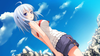 Girl white hair blue eyes 4 - white hair free wallpaper for desktop