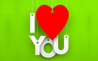 Red heart hanging strings love - a red heart free wallpaper
