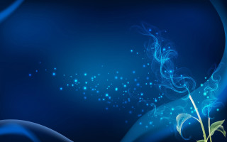 Blue background flower swirl design - a flower free wallpaper