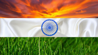 Flag sky grass sunset background - bapu free wallpaper for desktop