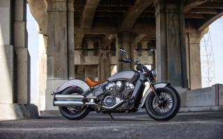 Motorcycle parked under bridge street - a street free wallpaper