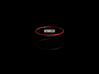 Red ring neonson dark background - a red ring free wallpaper