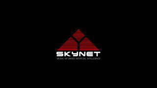 Black background red black logo - cybernetic free wallpaper