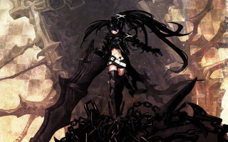 Woman sword demon blackhair gothic - long hair and a sword free wallpaper for desktop