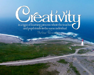 Lighthouse hill creativity quote ocean - art noveau free wallpaper