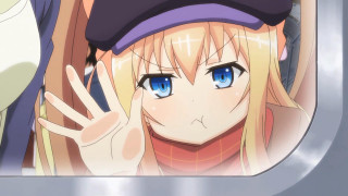 Girl blue eyes hat waving - aguri uchida free wallpaper