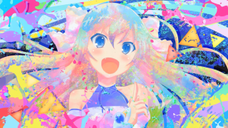 Girl blueeyes pinknose bluedress bluebow - a pink nose free wallpaper