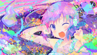 Pink haired girl bubbles sprinkles - a pink hair free wallpaper