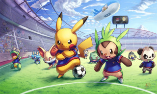Pokemon panda soccer stadium sky - a stadium free wallpaper