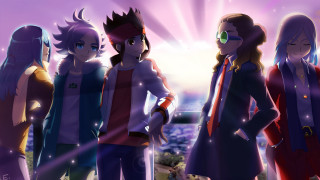 Group people purple sky stars - len free wallpaper