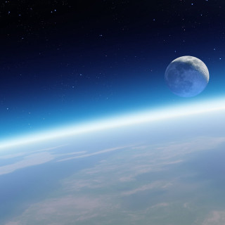 Earth view space moon stars 4 - the sky above free wallpaper