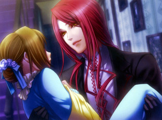 Anime couple hugging room stairs - gapmoe yandere grimdark free wallpaper