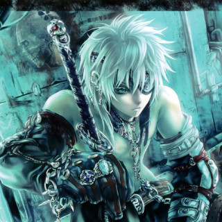 Woman white hair sword chains - a sword free wallpaper