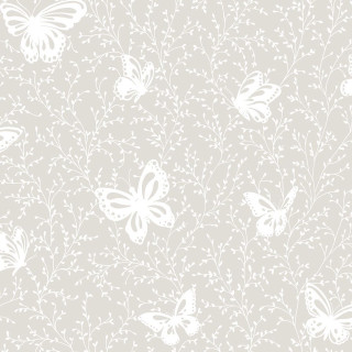 White butterfly pattern gray background - left free wallpaper