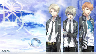 Anime characters cloudy sky blue 2 - a blue sky background free wallpaper