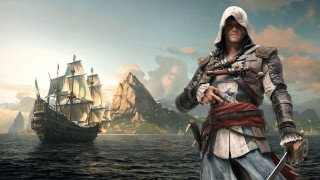 Man pirate costume ship ocean - a pirate free wallpaper