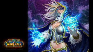 Woman blue outfit holding ball - a blue light free wallpaper