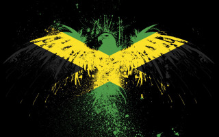 Bird yellow green wings black - a silk screen free wallpaper