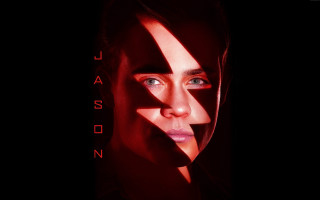 Woman face painted red black - painted free wallpaper