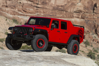 Red jeep rock cliff digital - a.d.m. cooper free wallpaper