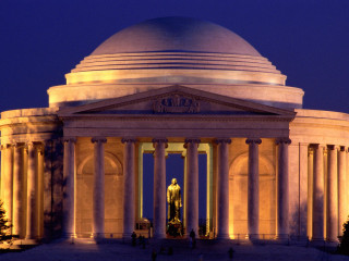 Large white building night dome - a large white building free wallpaper
