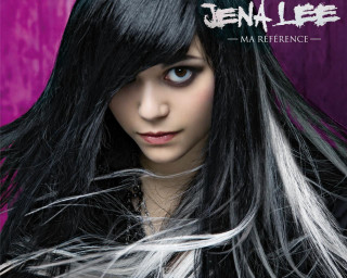 Woman black white hair purple - derf free wallpaper
