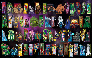 Cartoon characters in space stars - space free wallpaper for desktop