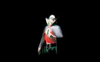Man red green costume dark - a green cape free wallpaper