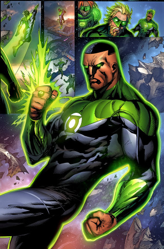 Green lantern comic page man - a man in the background free wallpaper