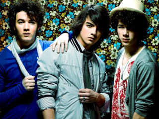 Three young men floral wall - neofauvism free wallpaper