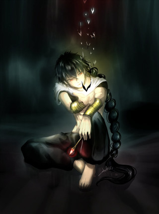 Woman sitting ground hands knees - egyptian art free wallpaper