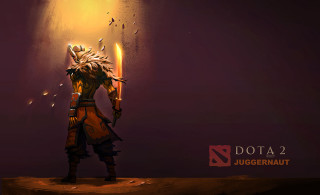 Man sword rock purple background - du jin free wallpaper