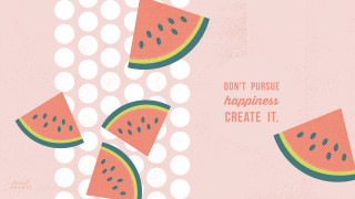 Pink watermelon quote background slice - naive free wallpaper