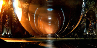 Stage large light set behind - the end of it free wallpaper