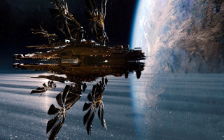 Space station blue planet blue - a blue earth free wallpaper