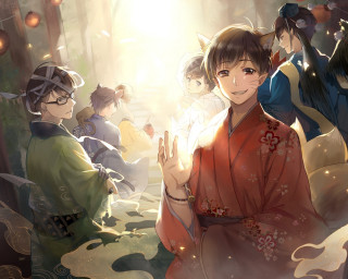 Forest group kimono waving light - akihiko yoshida free wallpaper for desktop