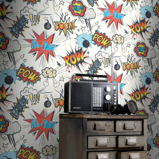Radio dresser wallpaper comic characters - maximalism free wallpaper