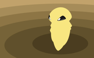 Cartoon character strange face water - mouth free wallpaper